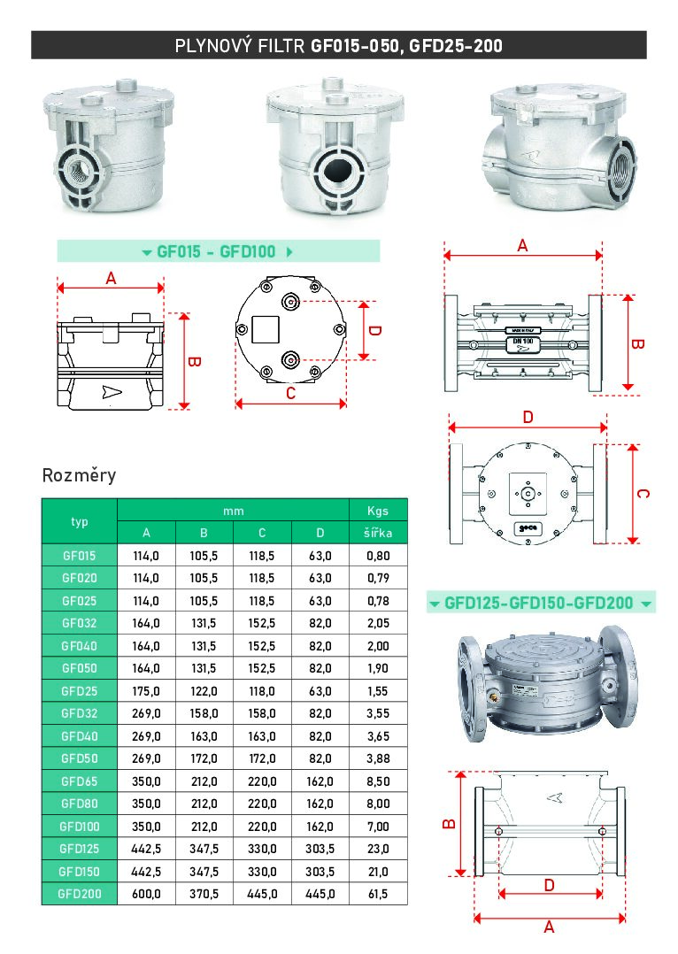 src technicky list gas filter gf015 050 gfd25 200 pdf